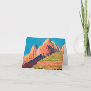 Tarjeta De Agradecimiento Paisaje, Parque Nacional de Zion, por Maynard Dixo