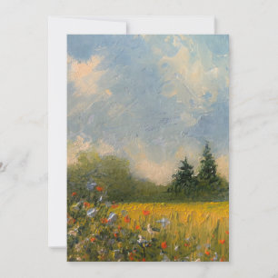 Tarjeta De Agradecimiento Paisaje rural pintura impresionista verano