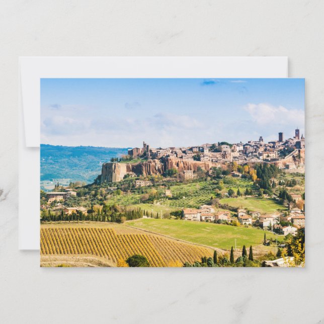 Tarjeta De Agradecimiento Paisaje sobre Orvieto (Anverso)