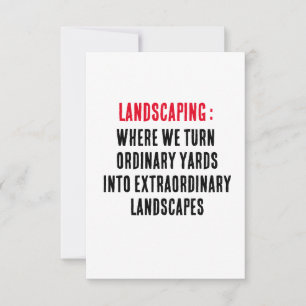 Tarjeta De Agradecimiento Paisajismo Donde convertimos jardines ordinarios e