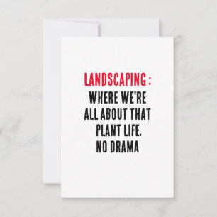 Tarjeta De Agradecimiento Paisajismo Donde todo estamos sobre la vida vegeta