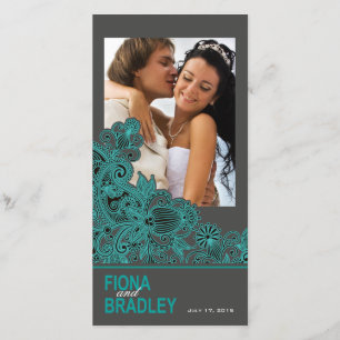 Tarjeta De Agradecimiento Paisley azteca le agradece carbón de leña verde