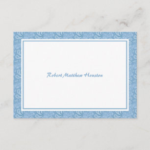 Tarjeta De Agradecimiento Paisley Blue Gracias