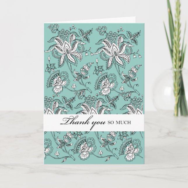 Tarjeta De Agradecimiento Paisley Gracias (Anverso)