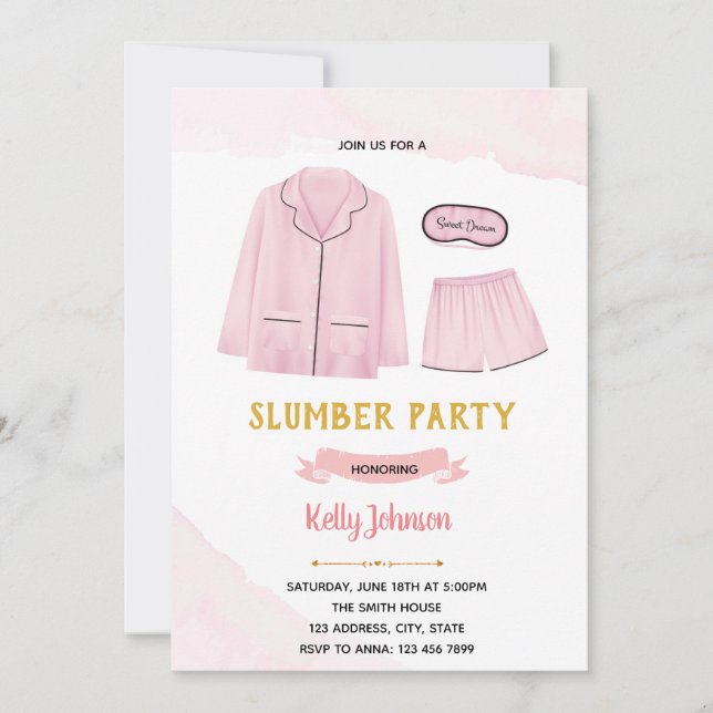 Tarjeta De Agradecimiento Pajamas ducha de novia temática de soltera (Anverso)