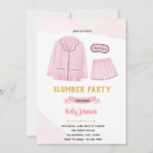 Tarjeta De Agradecimiento Pajamas ducha de novia temática de soltera
