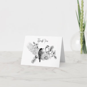 Tarjeta De Agradecimiento Pájaro Carpintero Caprichoso Gracias
