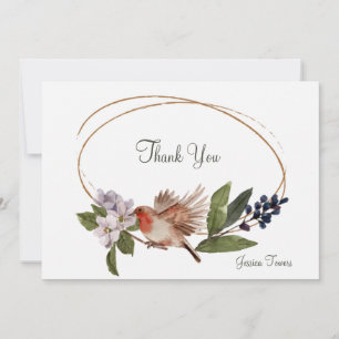 Tarjeta De Agradecimiento Pájaros en una sucursal de Stationery personalizad
