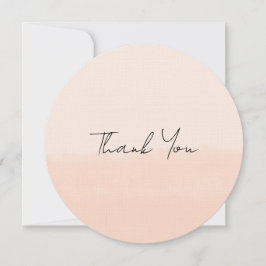 Tarjeta De Agradecimiento Pale Orange Watercolor