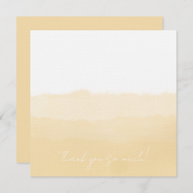 Tarjeta De Agradecimiento Pale Peach Folded Thank You Card (Anverso / Reverso)