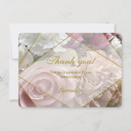 Tarjeta De Agradecimiento Pale Pink Rose Thank You Card