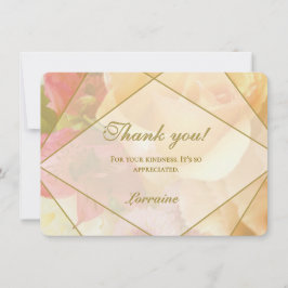 Tarjeta De Agradecimiento Pale Yellow Rose Thank You Card