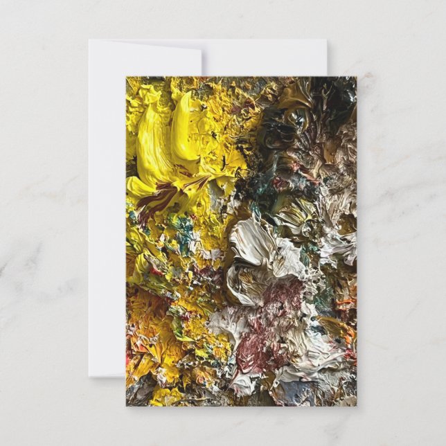 Tarjeta De Agradecimiento Paleta del artista #1 (Anverso)