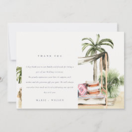 Tarjeta De Agradecimiento Palm Beach Tropical Palm Beach Cabana Boda