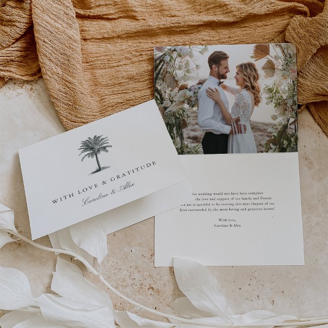 Tarjeta De Agradecimiento Palm de La Habana | Foto de Boda de palmeras antig (Subido por el creador)