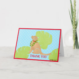 Tarjeta De Agradecimiento Palm Leaf Island Golden Retriever