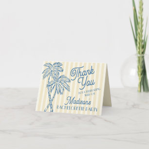Tarjeta De Agradecimiento Palm Springs Pastel Beach Gracias Cartas