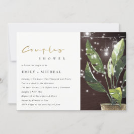 TARJETA DE AGRADECIMIENTO PALM STARRY NOCHE MASON JAR PAREJAS DUCHA INVITADO