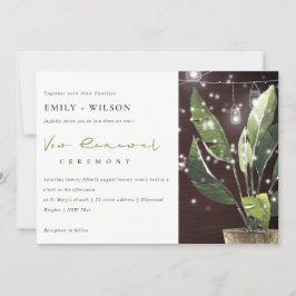 TARJETA DE AGRADECIMIENTO PALM STARRY NOCHE MASON JAR VOW INVITE DE RENOVACI