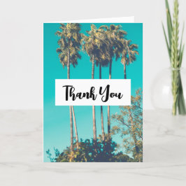 Tarjeta De Agradecimiento Palm Trees Tropicales California Retro
