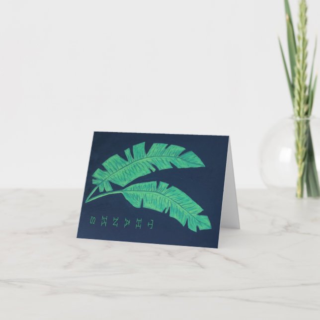 Tarjeta De Agradecimiento Palmas tropicales (Anverso)