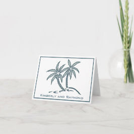 Tarjeta De Agradecimiento Palmeras tropicales gemelas personalizadas