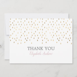 Tarjeta De Agradecimiento Palo elegante Mitzvah de las gotas de agua del