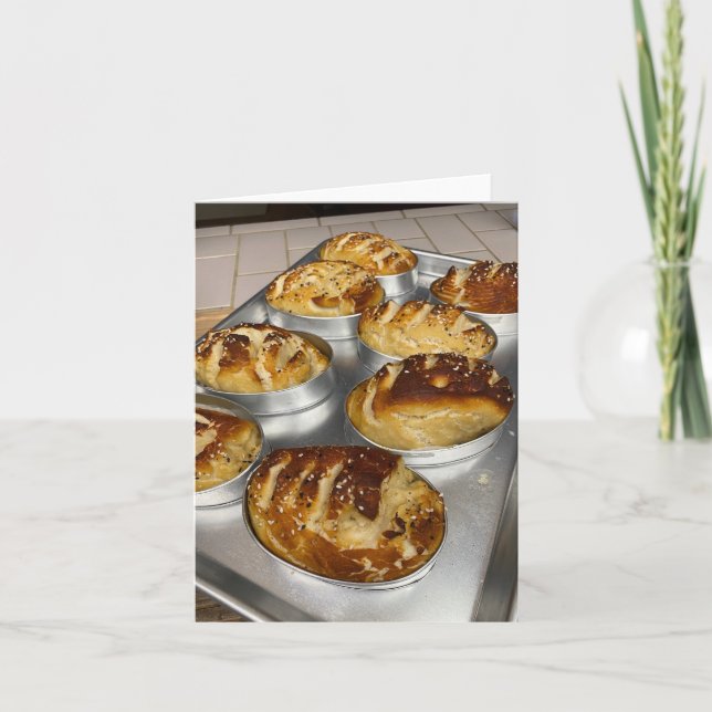 Tarjeta De Agradecimiento Pan de pan al horno (Anverso)