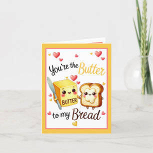 Tarjeta De Agradecimiento Pan y mantequilla lindos Kawaii