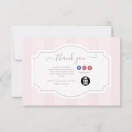 Tarjeta De Agradecimiento Panadería de pasteles rosados Pastel personalizada