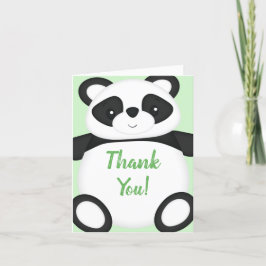 Tarjeta De Agradecimiento Panda Bear Baby Shower