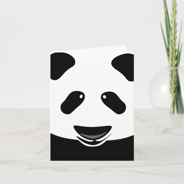 Tarjeta De Agradecimiento Panda Bear Modern Gracias Personalizado (Anverso)