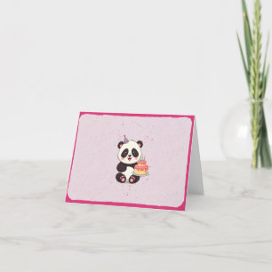 Tarjeta De Agradecimiento Panda Birthday