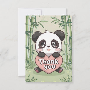 Tarjeta De Agradecimiento Panda colorida de ensueño