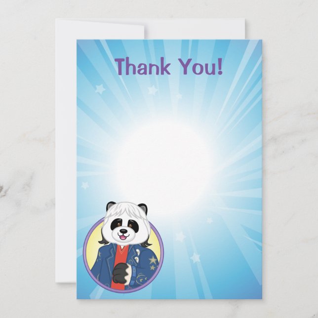 Tarjeta De Agradecimiento Panda de Amanda (Anverso)