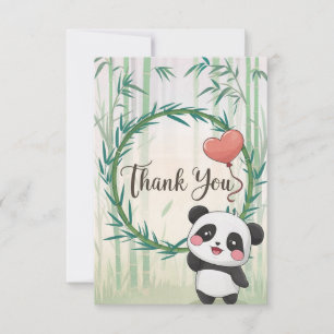 Tarjeta De Agradecimiento Panda forestal encantado
