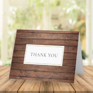 Tarjeta De Agradecimiento Paneles Rustic Barn Wood