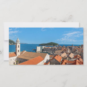 Tarjeta De Agradecimiento Panorama de la ciudad de Dubrovnik - Croacia