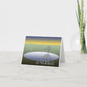 Tarjeta De Agradecimiento Pantalla de caja de madera