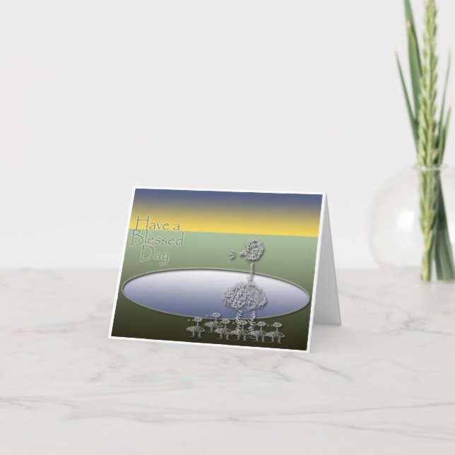 Tarjeta De Agradecimiento Pantalla de caja de madera (Anverso)