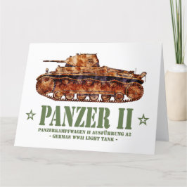 Tarjeta De Agradecimiento Panzer II A2 Guerra Mundial Dos tanques de luz ale