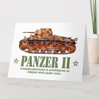 Tarjeta De Agradecimiento Panzer II A2 Guerra Mundial Dos tanques de luz ale