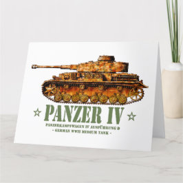 Tarjeta De Agradecimiento Panzer IV D Guerra Mundial Dos tanques alemanes me