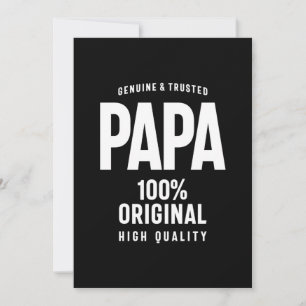 Tarjeta De Agradecimiento Papa auténtico y fiable   Regalo de padre