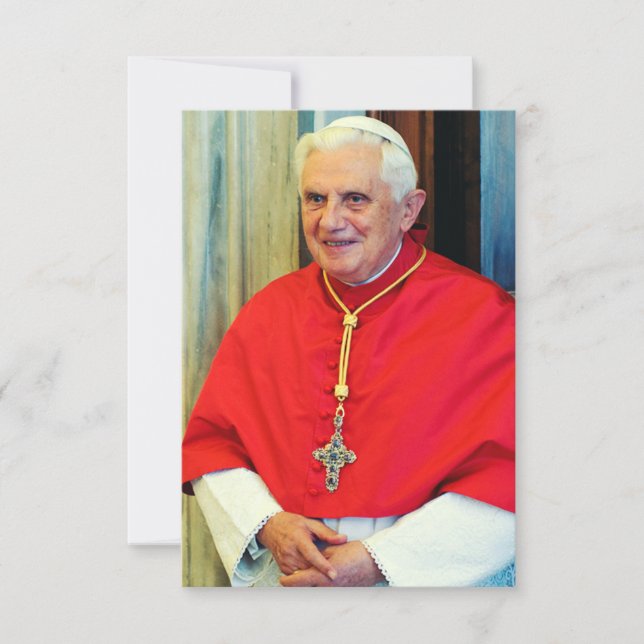 Tarjeta De Agradecimiento Papa Benedicto XVI Defensor de la Tradición Tarjet (Anverso)