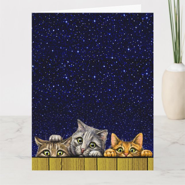 Tarjeta De Agradecimiento Papá / Cualquiera - ¡Mira Atrás! -Tarjeta mediana (Anverso)