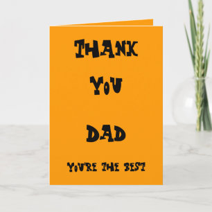 Tarjeta De Agradecimiento Papá gracias a las cartas