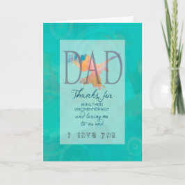 Tarjeta De Agradecimiento Papá, gracias por amarme incondicionalmente