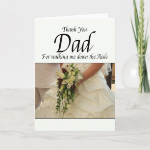 Tarjeta De Agradecimiento Papá gracias por caminar por Aisle