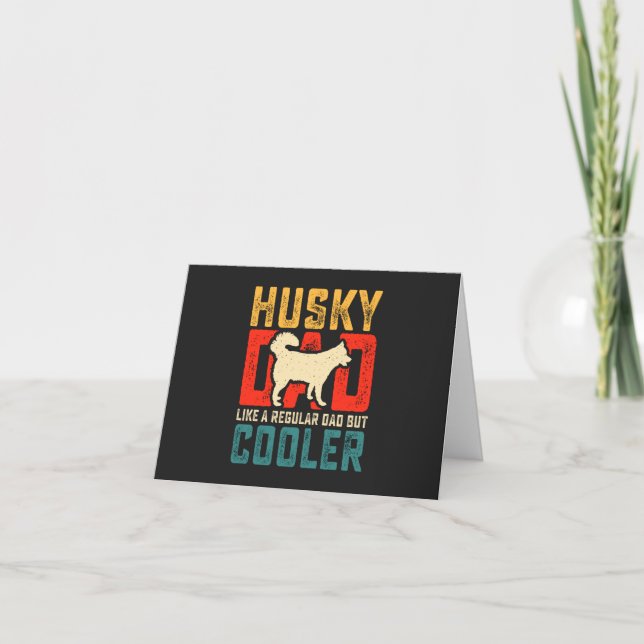 Tarjeta De Agradecimiento Papá Husky, papá regular elevado a frío gracioso (Anverso)